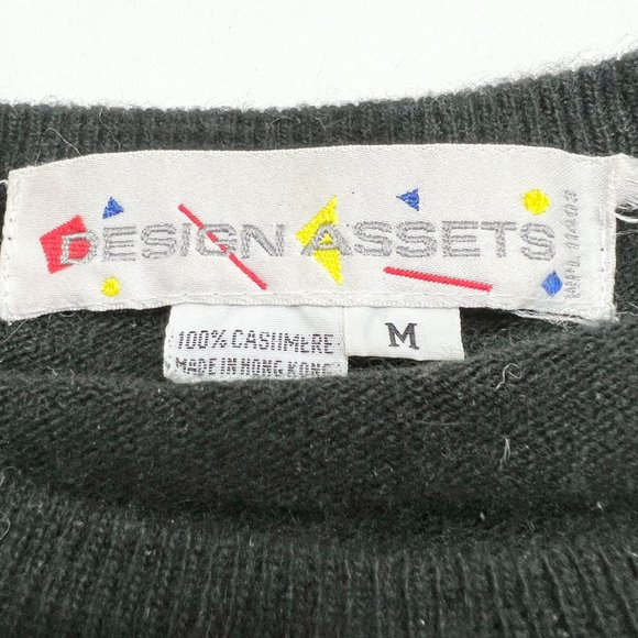 Design Assets Sweater Women's Medium Black 4 Button Shoulder Long Sleeves - Picture 7 of 7